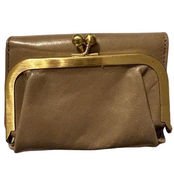 HOBO Handbags - Elegant Robin taupe Wallet by Hobo with gold accents NWT